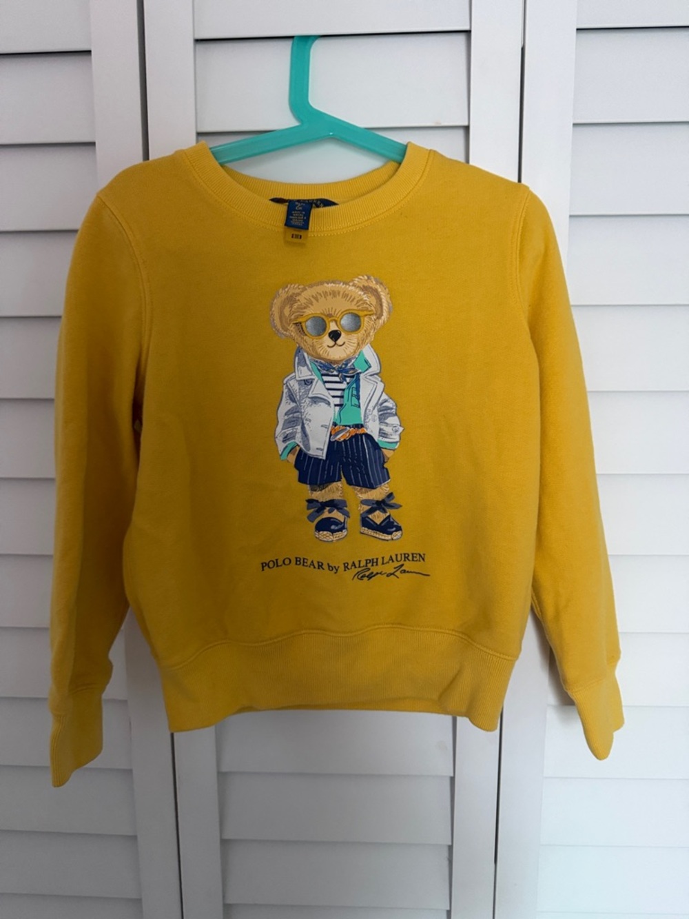 Ralph Lauren Yellow Polo Bear Graphic Sweatshirt